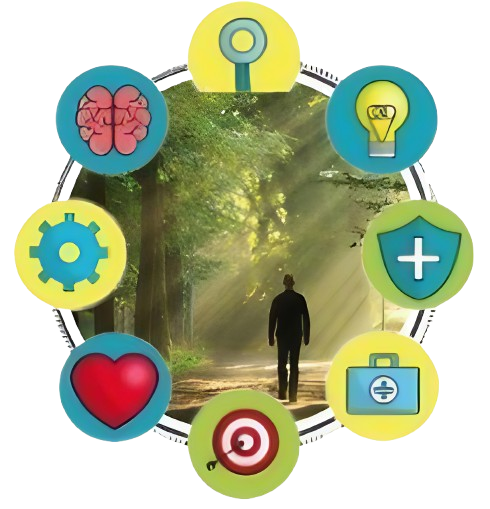 Ilustración de una persona con paz mental